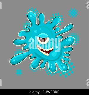 blue blot felice mostro. Illustrazione vettoriale Illustrazione Vettoriale