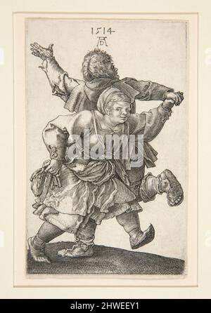 Contadini danzanti. Artista: Albrecht Dürer, tedesco, 1471–1528 Foto Stock