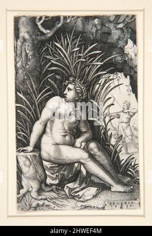 Procris e Cefalo, dalla serie degli Eroeni greci. Artista: Georg Pencz, tedesco, ca. 1500–1550 Foto Stock