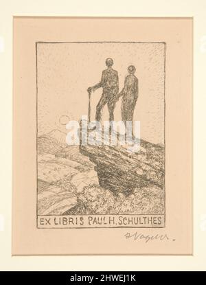 Bookplates. Artista: Heinrich Vogeler, tedesco, 1872–1942 Foto Stock