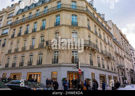 Parigi, Francia, Christian Dior, edificio, negozio di lusso, Negozi fronts, moda francese, dior 30 avenue montaigne Foto Stock