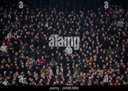 Rotterdam, Paesi Bassi. 05th Mar 2022. Rotterdam - i sostenitori di Feyenoord durante la partita tra Feyenoord e FC Groningen a de Kuip il 5 marzo 2022 a Rotterdam, Paesi Bassi. (Box to Box Pictures/Yannick Verhoeven) Credit: Box to box pictures/Alamy Live News Foto Stock