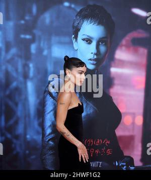 01 Marzo 2022 - New York, New York - Zoe Kravitz. Â€œThe Batmanâ€ prima mondiale tenutasi al Josie Robertson Plaza, Lincoln Center. (Credit Image: © J. Lingo/AdMedia via ZUMA Press Wire) Foto Stock