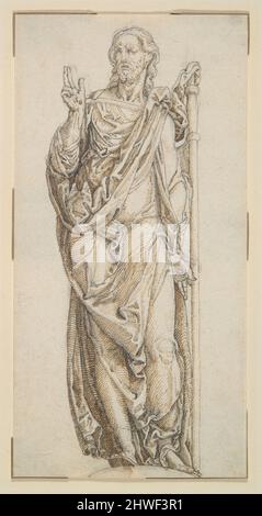 Studio per una figura drappeggiato di Cristo. Artista, cerchio di: Lambert Lombard, Fiammingo, 1506–1566 Foto Stock