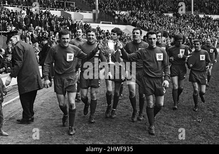 North Shields contro Sutton fa Amateur Cup, partita che si tiene a Wembley. 12th aprile 1969. Foto Stock