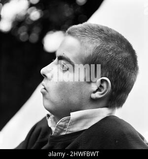 Diciassette anni di skinhead adolescente Bill Warwick di Londra. 18th giugno 1970. Foto Stock