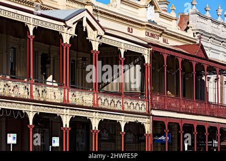 Ballarat Australia / l'edificio Ballarat Old Colonists Hall è stato costruito nel 1887-89 e lo stile architettonico è Revival classico. Foto Stock