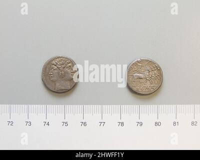 Didrachm (“Quadrigatus”) dall’Impero Romano. Artista: Sconosciuto Foto Stock