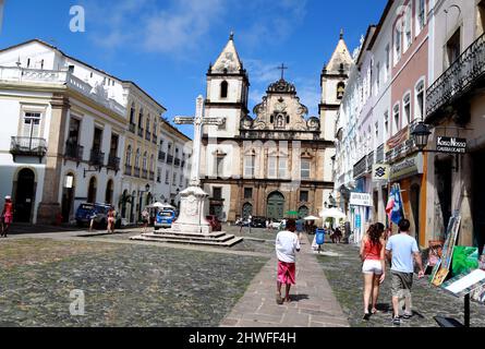 salvador, bahia, brasile - 25 maggio 2015: Vista della Chiesa di San Francisco a Pelourinho, Centro storico della città di Salvador. Foto Stock