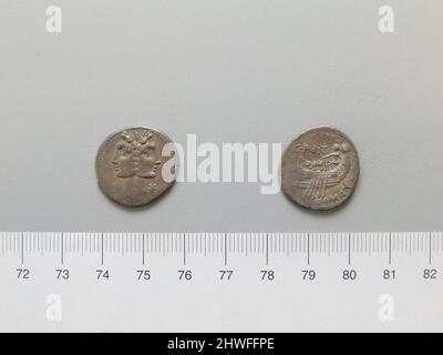 Denarius da Roma. Mint: Roma artista: Sconosciuto Magistrate: C. FONT Foto Stock