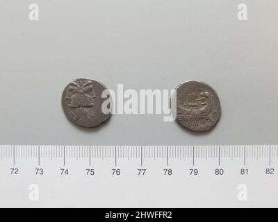 Denarius da Roma. Mint: Roma artista: Sconosciuto Magistrate: C. FONT Foto Stock