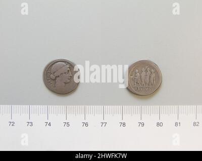 Denarius da Roma. Mint: Roma artista: Sconosciuto Magistrato: M. Iunius Brutus Foto Stock