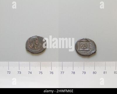 Denarius da menta commovente. Mint: Moving Mint Artist: Unknown Magistrate: Marcus Antonius, 83–30 a.C. Foto Stock