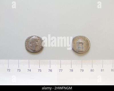 Denario di Nerone, imperatore di Roma da Roma. Regnante: Nerone, Imperatore di Roma, Romano, A.D. 37–68, regnò A.D. 54–68 Mint: Roma artista: Sconosciuto Foto Stock