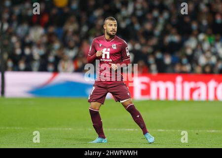 Madrid, Spagna. 5th Mar 2022. Calcio/Calcio Rafinha Alcantara (Sociedad) : la Liga Santander in spagnolo si discosta dal Real Madrid CF 4-1 Real Sociedad all'Estadio Santiago Bernabeu di Madrid, Spagna . Credit: Mutsu Kawamori/AFLO/Alamy Live News Foto Stock