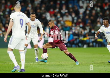 Madrid, Spagna. 5th Mar 2022. Calcio/Calcio Rafinha Alcantara (Sociedad) : la Liga Santander in spagnolo si discosta dal Real Madrid CF 4-1 Real Sociedad all'Estadio Santiago Bernabeu di Madrid, Spagna . Credit: Mutsu Kawamori/AFLO/Alamy Live News Foto Stock