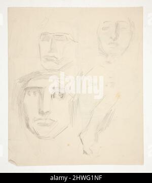 Schizzi delle facce. Artista: Edwin Austin Abbey, americano, 1852–1911, M.A. (HON.) 1897 Foto Stock