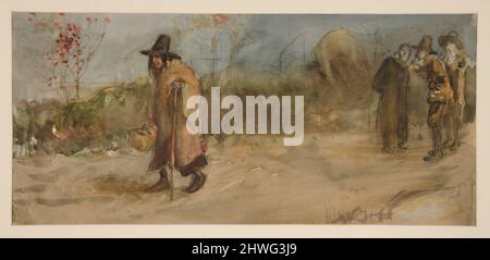 Studio per "The Evil Eye". Artista: Edwin Austin Abbey, americano, 1852–1911, M.A. (HON.) 1897 Foto Stock