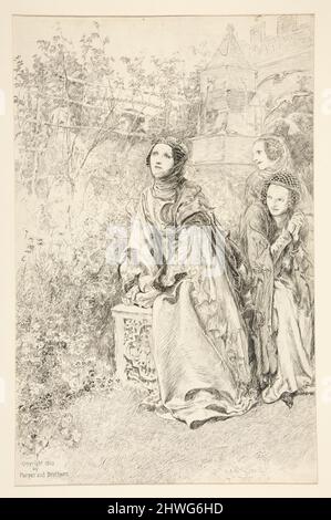 “E Bollingbroke ha preso il re che fa sprecare…come noi questo giardino” – atto III, scena IV, Re Riccardo II Artista: Edwin Austin Abbey, americano, 1852–1911, M.A. (HON.) 1897 Foto Stock