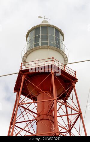 Primo piano dello storico faro di cape jaffa situato a Kingston South Australia il 18th 2022 febbraio Foto Stock