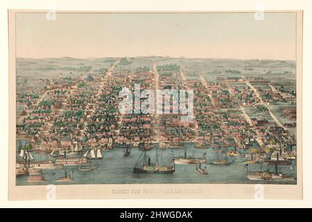 Vista panoramica di Alexandria, Virginia. Litografo: Sconosciuto Foto Stock