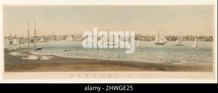 Newport, R.I. / Vista da Fort Wolcott, Goat Island. Artista: John Perry Newell, americano, 1831–1898 Foto Stock