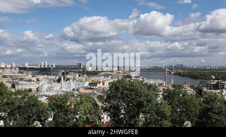 Vista aerea della città di Kiev in Ucraina Foto Stock