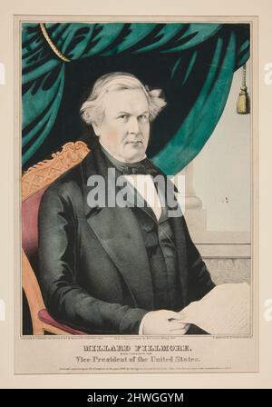 Millard Fillmore, candidato Whig per Vice Presidente degli Stati Uniti. Artista: D. Needham, americano Foto Stock