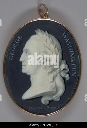 George Washington (1732-1799), LL.D. 1781; verso: Eleanor (Nelly) Parke Cuttis (Sig.ra Lawrence Lewis) (1779–1852). Artista: Marquise Jean-Francoise-René-Almaire de Brehan, francese, 1749–1826, attivo Stati Uniti, 1788–89 Foto Stock