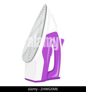 Ferro da stiro. Illustrazione piatta di elettrodomestici ferro elettrico, icona per il web design. Illustrazione Vettoriale
