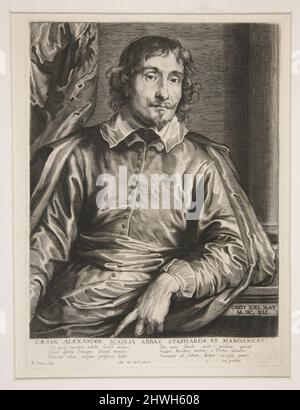 Ritratto di Abbe Cesare Alessandro Scaglia. Incisore: Paulus Pontius, Fiammingo, 1603–1658After: Anthony van Dyck, Fiammingo, 1599–1641 Foto Stock