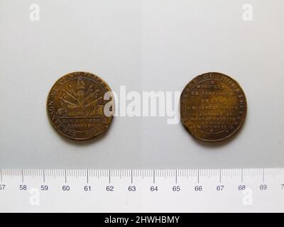 2 sols Token della Rivoluzione Francese da Lione. Menta: Lyon artista: Sconosciuto Foto Stock