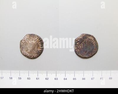 2 Regine di Filippo II, re di Spagna di Maiorca. Regnante: Filippo II, Re di Spagna, Spagnolo, 1527–1598, regnò 1556–98 Mint: Majorca artista: Sconosciuto Foto Stock