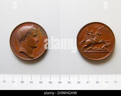 La medaglia di Napoleone. Oggetto: Napoleone Bonaparte, francese, 1769–1821 artista: Bertrand Andrieu, francese, 1761–1822 Foto Stock