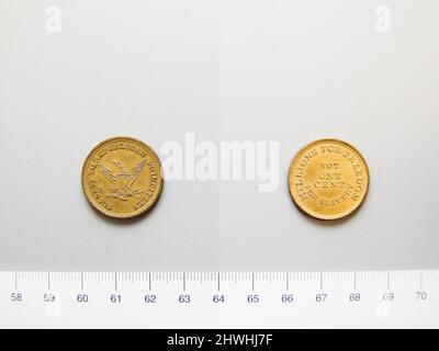 Token anti-schiavitù. Artista: Sconosciuto Foto Stock