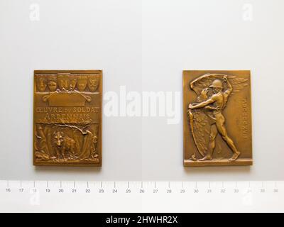 Medaglia della Battaglia delle Ardenne dalla Francia. Mint: Paris Artist: Jules Prosper Joseph Marie Edmond Legastelois, French, 1855–1931 Foto Stock