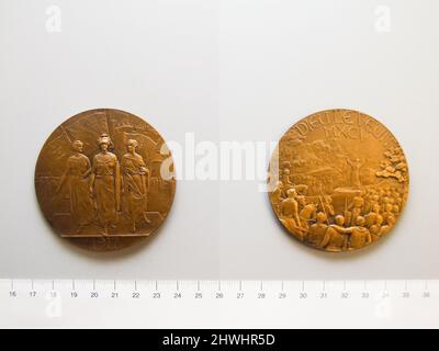 Medaglia degli Alleati dalla Francia. Mint: Paris Artist: Jules Prosper Joseph Marie Edmond Legastelois, French, 1855–1931 Foto Stock
