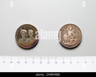 Medaglia nuziale del principe ereditario Guglielmo e Cecilie Auguste Marie. Oggetto: Wilhelm Victor August Ernst, tedesco, 1882–1951 oggetto: Cecilie Auguste Marie di Mecklenburg-Schwerin, tedesco, 1886–1954 artista: Wolfgang Lauer Foto Stock