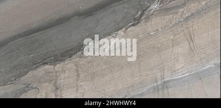 Marmo granito sfondo parete superficie nero motivo grafico astratto luce elegante pavimento ceramica controtura pietra lastra liscia piastrelle naturali per i Foto Stock