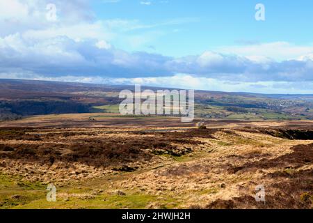 La campagna di Goathland nel cuore del North York Moors National Park, Yorkshire, Regno Unito Foto Stock