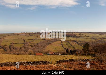 La campagna di Goathland nel cuore del North York Moors National Park, Yorkshire, Regno Unito Foto Stock