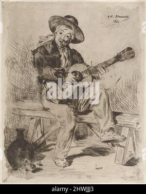 Le chanteur espagnol, o le guitarero (il cantante spagnolo, o il chitarrista). Artista: Édouard Manet, francese, 1832–1883 Foto Stock