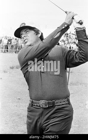 British Open 1973. Troon Golf Club a Troon, Scozia, tenuto dal 11th al 14th luglio 1973. Nella foto, Lee Trevino Foto Stock