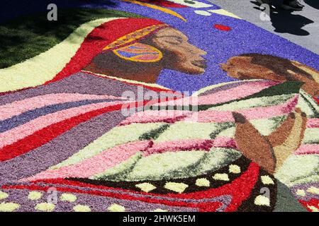 Infiorata di Spello Umbria Italia Foto Stock