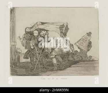 Esta no lo es menos. (Questo non è meno), pl. 67 dalla serie Los desastres de la Guerra (i disastri della guerra). Artista: Francisco Goya, spagnolo, 1746–1828 Foto Stock