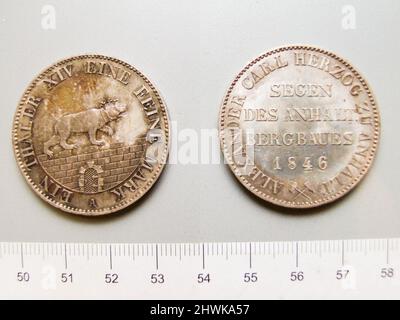 1 Thaler di Alexander Carl da Berlino. Regolo: Alexander Carl, Tedesco Mint: Berlino artista: Sconosciuto Foto Stock