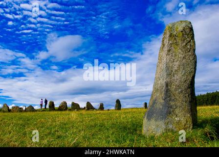 Beltany Stone Circle, Raphoe, County Donegal, Irlanda Foto Stock