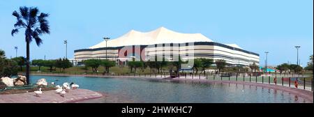 Al Bayt Stedium lo stadio ospiterà la partita di apertura della Coppa del mondo FIFA 2022 e le partite fino alle semifinali QATAR 06-03-2022 Foto Stock