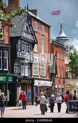 Nantwich High Street, Nantwich, Cheshire, Inghilterra, Regno Unito Foto Stock