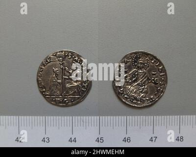 4 Soldus di Leonardo Loredan da Francesco Zane; Venezia. Mint: Francesco ZaneRuler: Leonardo Loredan, veneziano, 1436–1521Magistrate: Domenico Gritti, veneziano Mint: Venezia Foto Stock